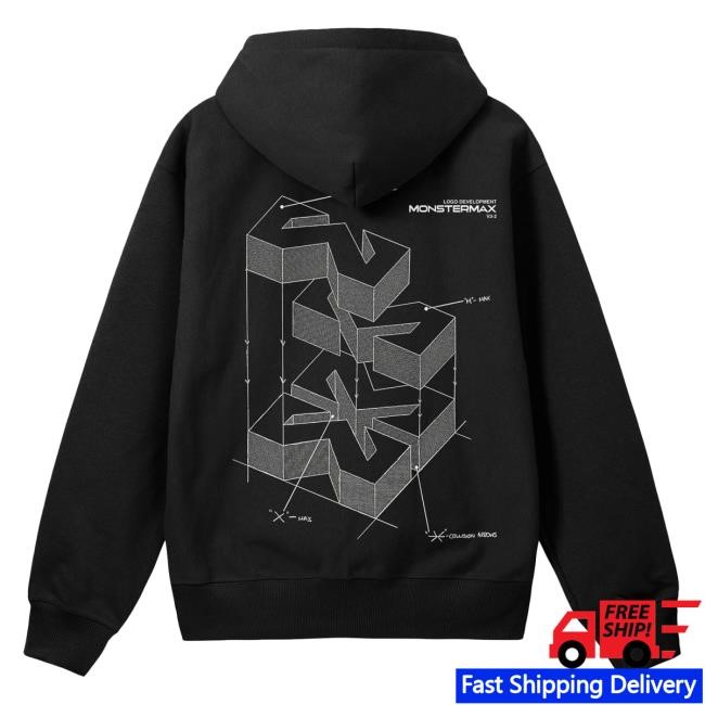 Official Monstermax Merch Store Schematic Black Shirt
