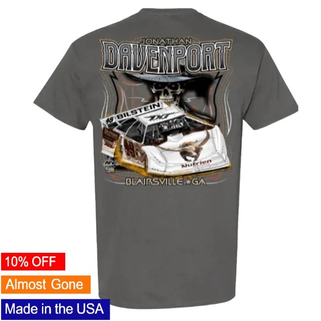 49Apparel T2437cg - Charcoal Gray "Davenport Cowboy Skull" Shirt