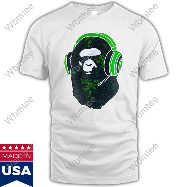 Original Bape X Razer Neon Camo Ape Head T-Shirt