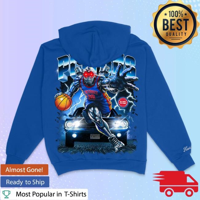 Official Kiwiclo Merch Store Pistons Horsepower Attractive Hoodie Blue
