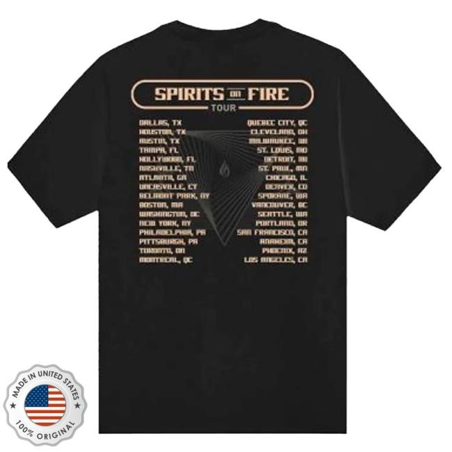 The Smashing Pumpkins Spirits On Fire Tour Black Tee Shirt The Smashing Pumpkins Merch Store