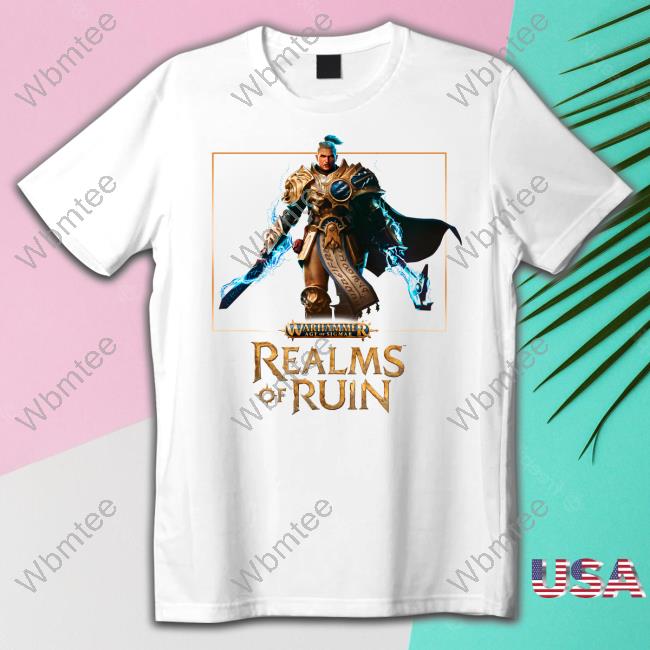Warhammer Merch Warhammer Age Of Sigmar: Realms Of Ruin White Tee Shirt