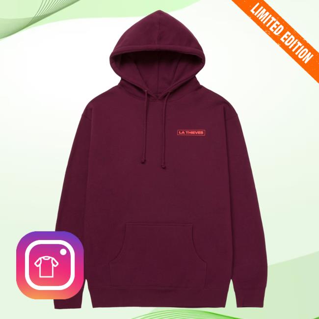 Official 100 Thieves Merch Store Shop 100Thieves LA Pull Over Hoodie - Maroon 100T