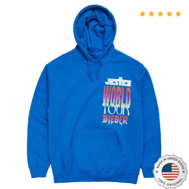 Official Justin Bieber Merch Store Shop Justin Bieber Justice World Tour Blue Hood JustinBieber Apparel Clothing