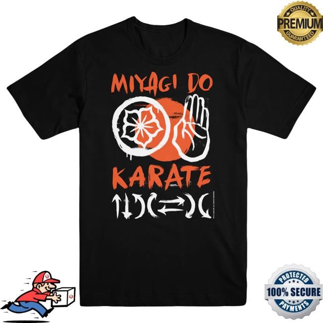 Official Cobra Kai Merch Miyagi Do Directions Unisex Black Tee