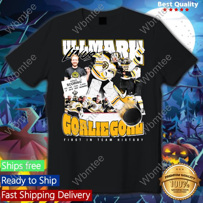 Chirps Shop Ullmark Linus Goalie Goal First In Team History Shirt Lauren