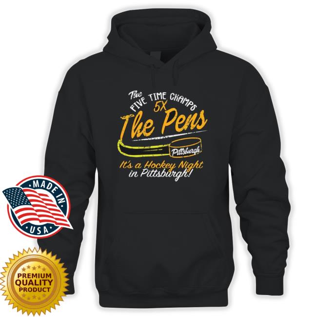 The Five Time Champs 5X The Pens Pittsburgh Penguins Hockey T-Shirt