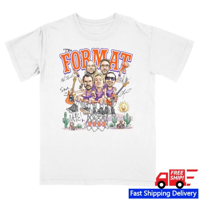 Hello Merch Official Merch The Format Caricature White Tshirt HelloMerch