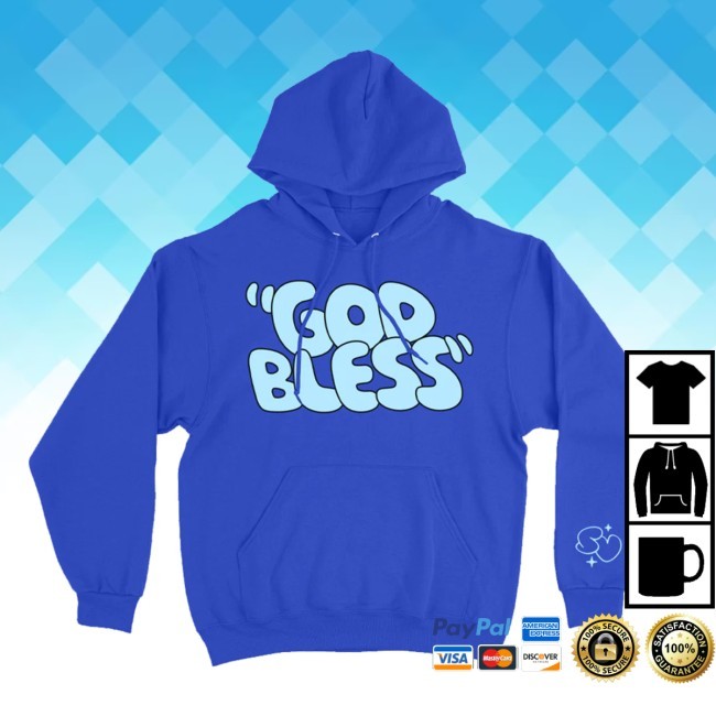 God Bless Long Sleeve Hoodie Sal Vulcano