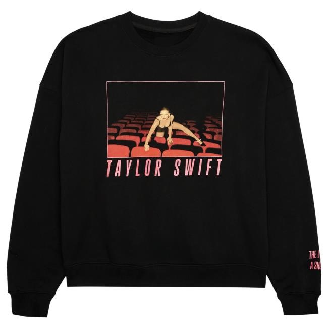 Official Taylor Swift Merch Store Shop The Life of a Showgirl It's Frightening Black Crew Neck TaylorSwift