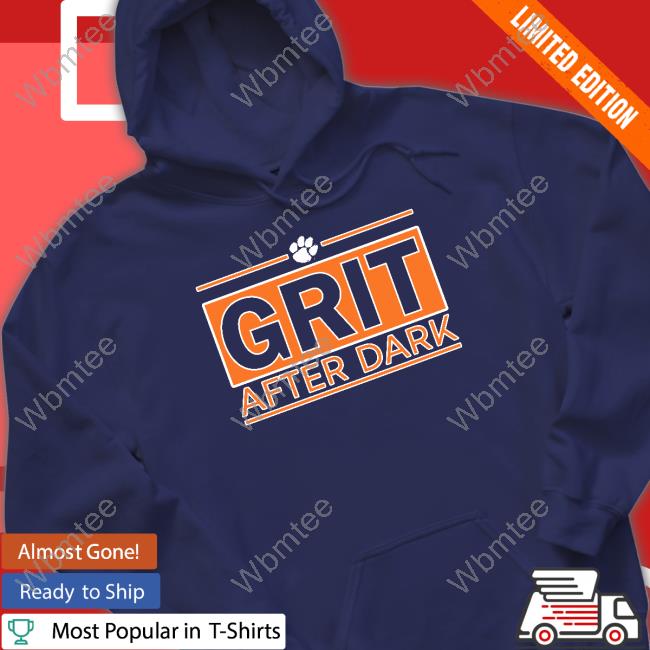 Official Clemson Athletics Grit After Dark Long Sleeve Tee Shirt Clemson Basketball Official Grit After Dark Shirt