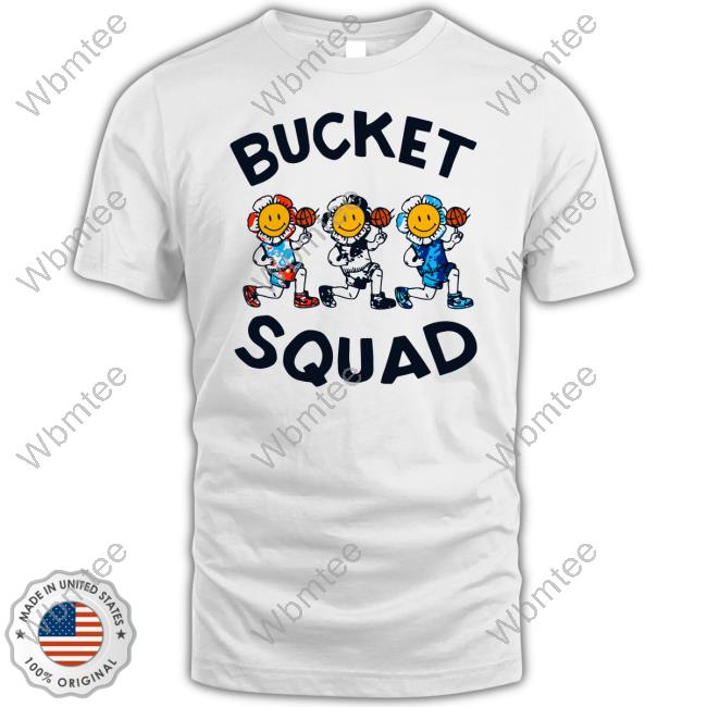 Official Bucketsquad Youth Tie Dye Flower Team Bucket Squad Tee Shirt