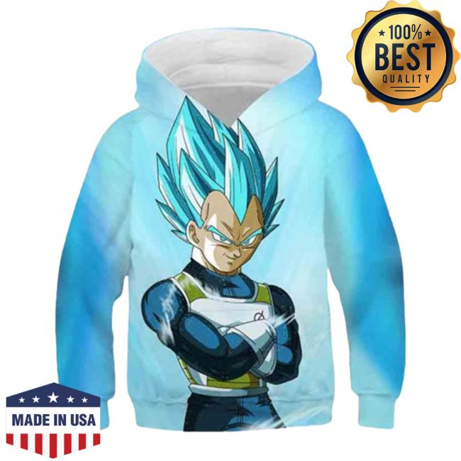 Official DBZ Vegeta Blue Hoodie 3D Printed Unisex