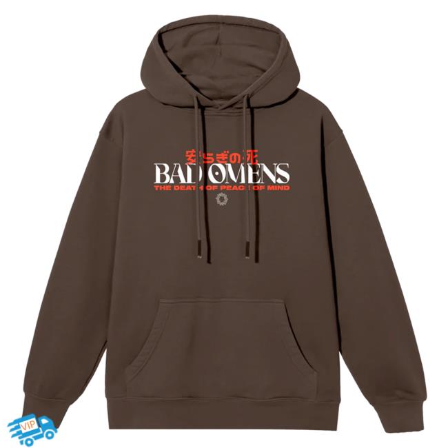 Official Sumerian Merch Store Bad Omens - Tracklist Brown Long Sleeve T-Shirts BadOmens Apparel Clothing Shop