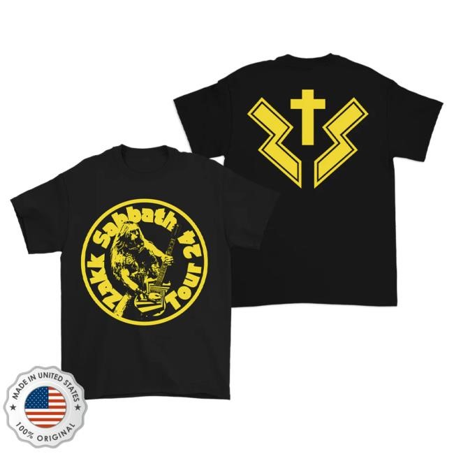 Official Black Label Society 2024 Yellow Circle Tshirt