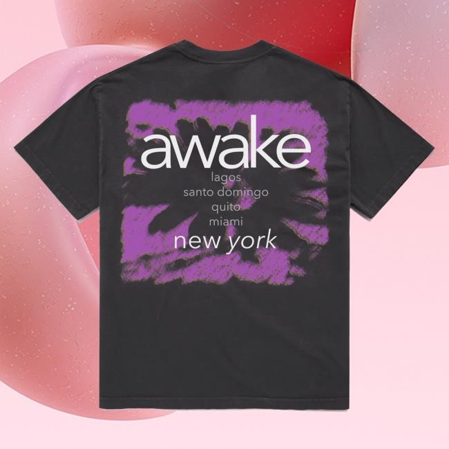 Official Awake NY Clothing Shop Merch City Flower Black Shirt