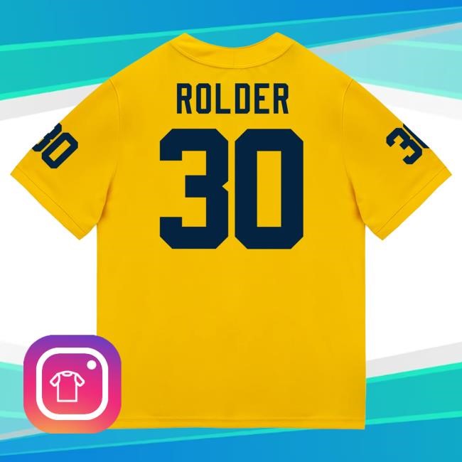 Michigan Wolverines #30 Jimmy Rolder Student Athlete Maize Football Jersey Hot Shirt The M Den Shop