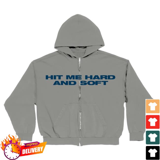 Official Billie Eilish Merch Store Hit Me Hard And Soft Grey Zipper Sweatshirts Billie Eilish Apparel Clothing Shop BillieEilish