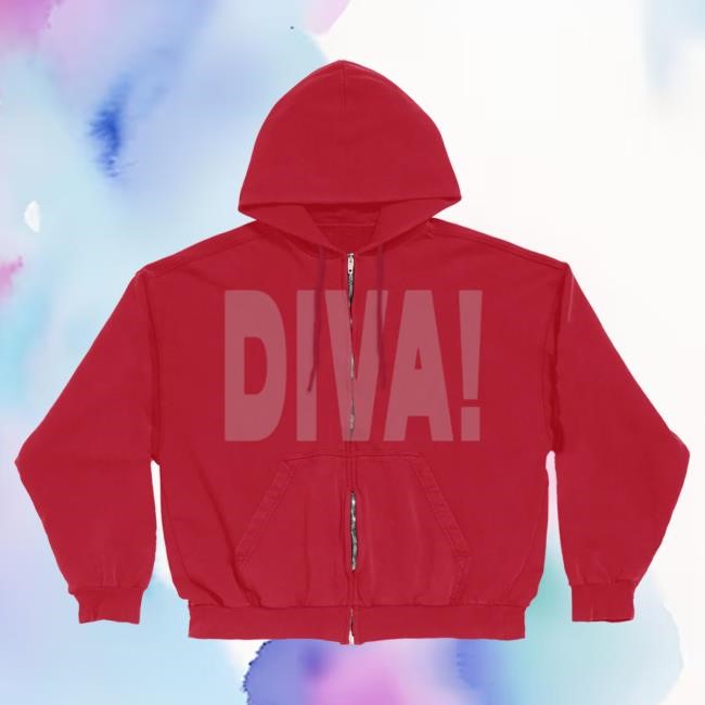 Official Role Model Merch Store Diva! Zip Up Hooded Sweatshirt