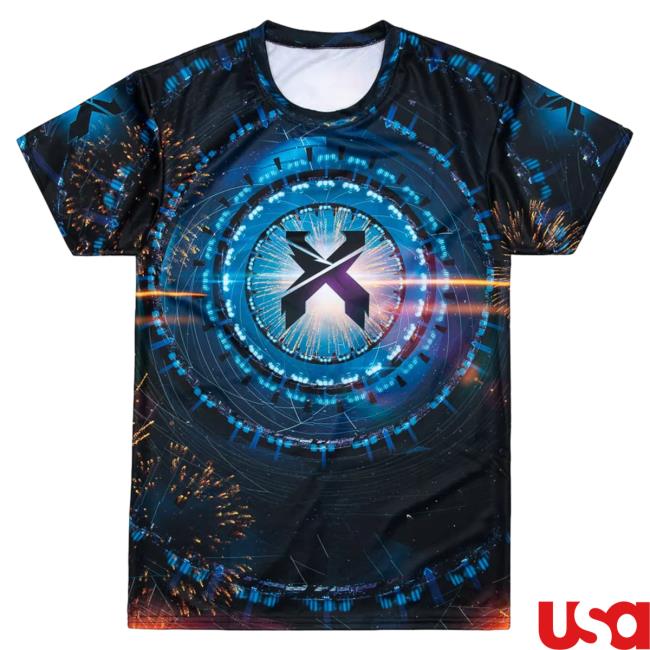 Official Excision Merch Stadium Line Up Dye Sub Popover Shirt (Blue/Black)