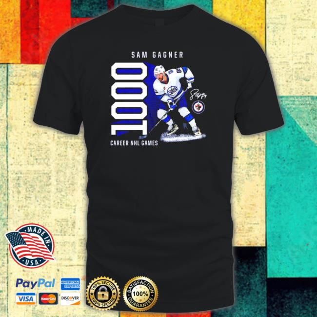 Sam Gagner Winnipeg Jets 1000 Career Games Long Sleeve Shirt
