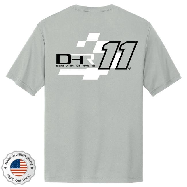 Denny Hamlin Aluminium Grey Mist Upf 50+ Lightweight T Shirt Official DH Merch Store