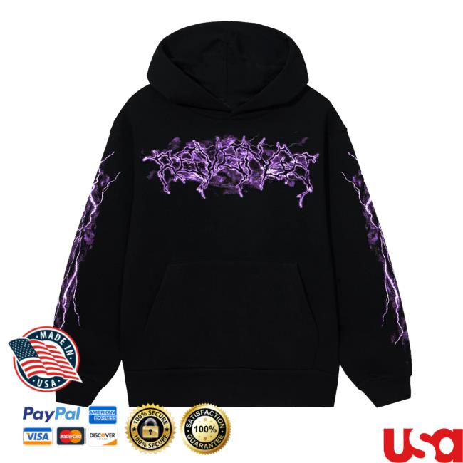 Revenge Merch Revenge Purple Lightning Logo Hooded Sweatshirt