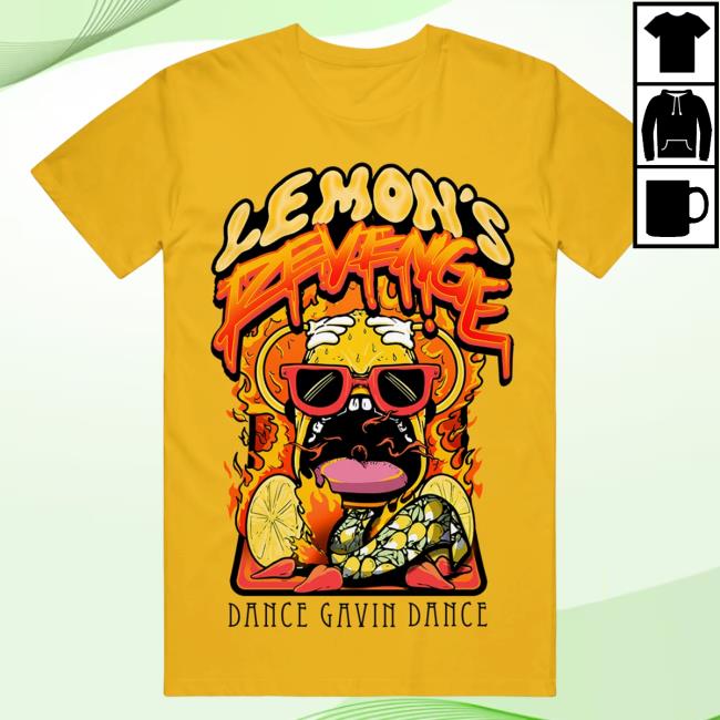 Official Dance Gavin Dance Band Merch Lemon's Revenge Gold Hot Shirt DanceGavinDance