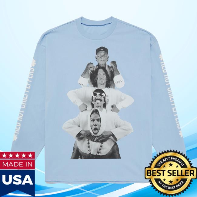 Official Red Hot Chili Peppers Four Wise Men Shirt Baby Blue