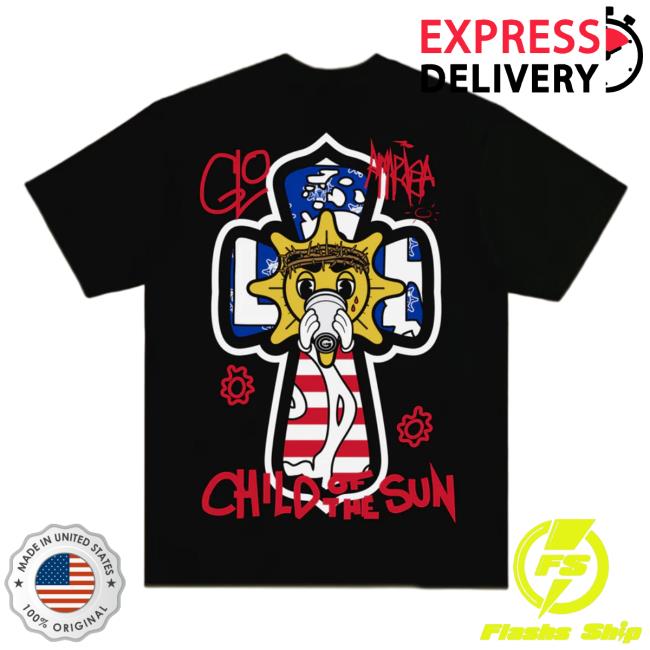 Glo Bless America T-Shirt (Black) GloGangWorldWide Official Glo Gang Store Shop Merch Glo Gang Glo Bless America New Shirt (Black)