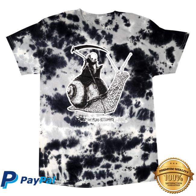 Official Any Means Necessary Clothing Tie Dye Slow Death Hot Shirt Multi Black Tie-Dye