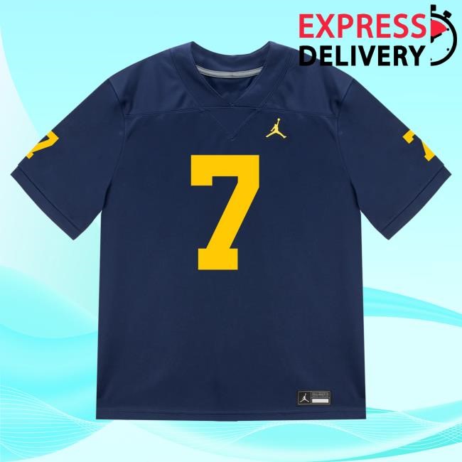 The M Den Michigan Wolverines #7 Mikey Keene Student Athlete Blue Football Jersey Hot Shirt