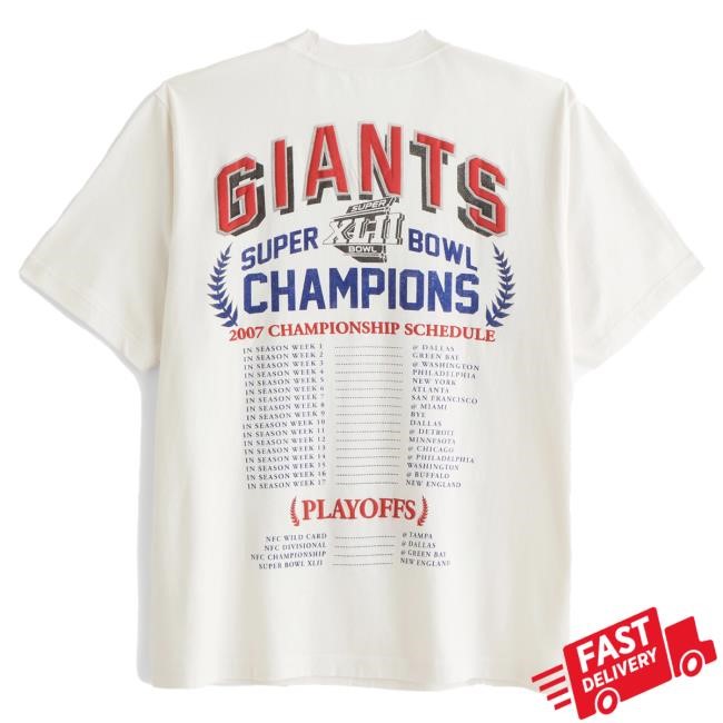 Official Abercrombie And Fitch Store New York Giants Vintage-Inspired Graphic New Shirt NFL by Abercrombie