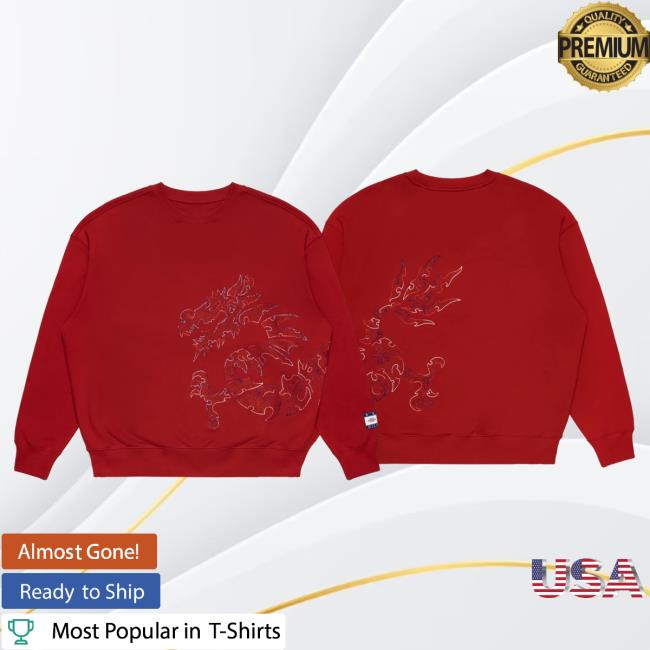 Official Juice Store Merch Tommy X Clot Dragon Popover Sweatshirt (Red) Juicestore Apparel Clothing Shop