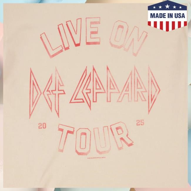 Official Def Leppard Merch Live On Tour 2025 T Shirt