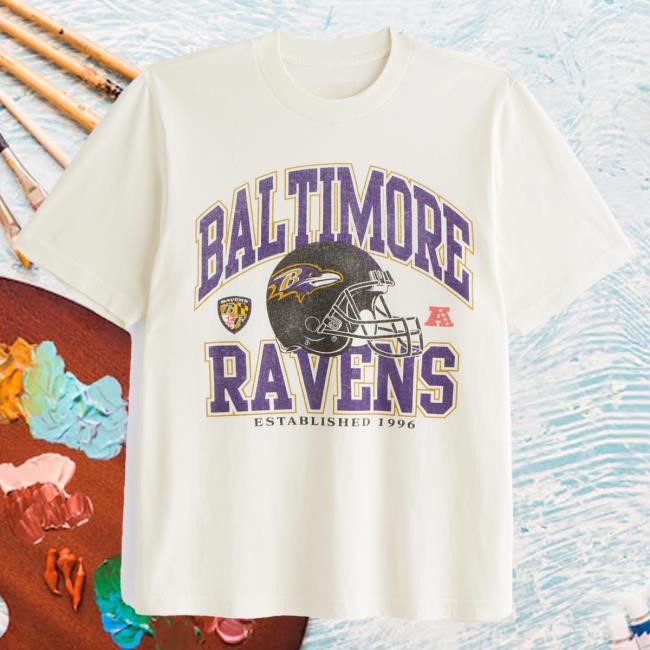 Official Abercrombie And Fitch Clothing Baltimore Ravens Vintage-Inspired Graphic Tee NFL by Abercrombie