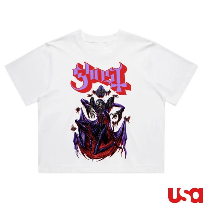 Official Ghost Merch Store Ghost Band Rock Levitation Cropped Baby Shirts