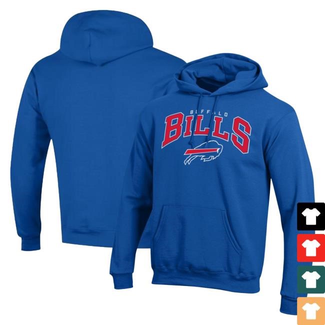 Fanatics Buffalo Bills Champion Powerblend Hoodie Buffalo Bills Brand Powerblend Royal Heavy Hood