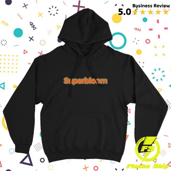 Official Ashton Irwin Merch Store Black Superbloom Logo Long Sleeve Hoodie