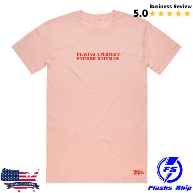 Maisie Peters Store Merch Playing A Perfect Patrick Bateman Tee Pink