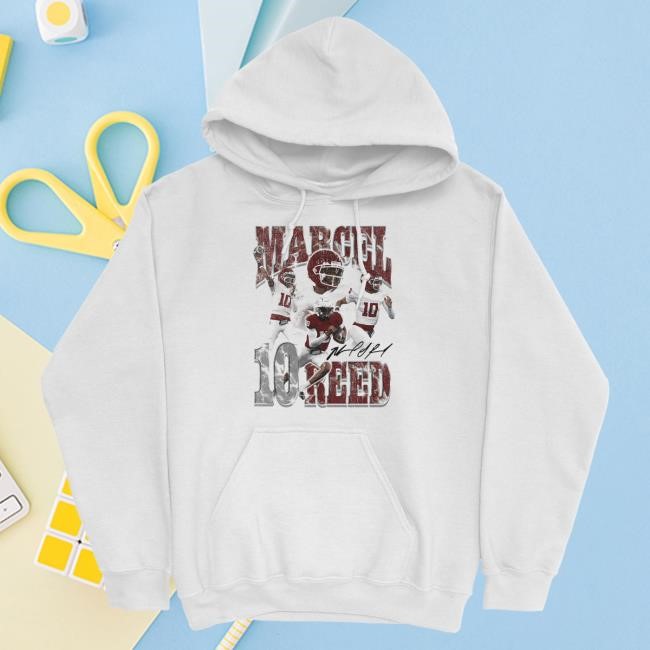 Official Nil Store Merch Shop Marcel Reed Graphic White Hoodie