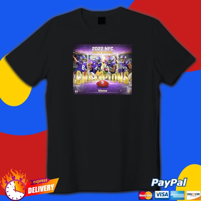 Official Minnesota Vikings 2022 NFC North Division champions poster Sweatshirt