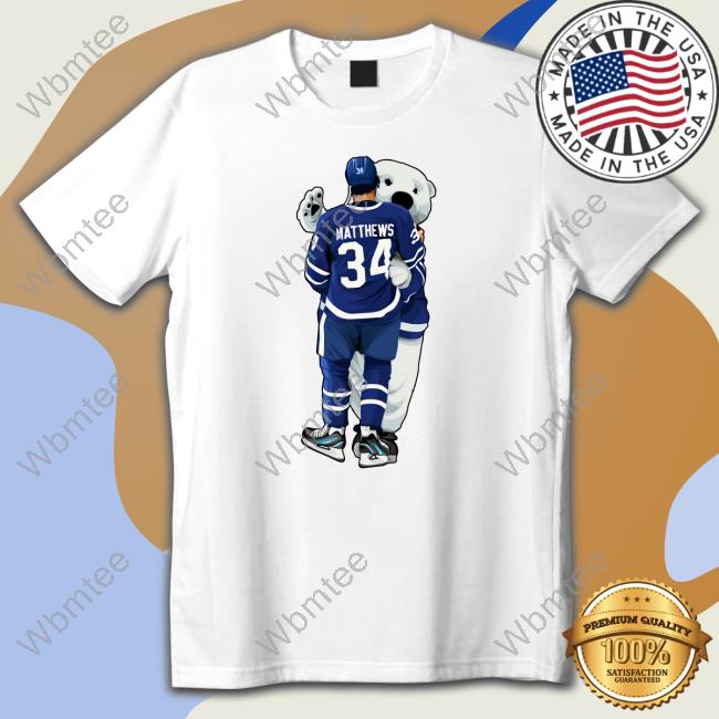 Teeruto Merch Matthews Hug Carlton The Bear T-Shirt Toronto Maple Leafs