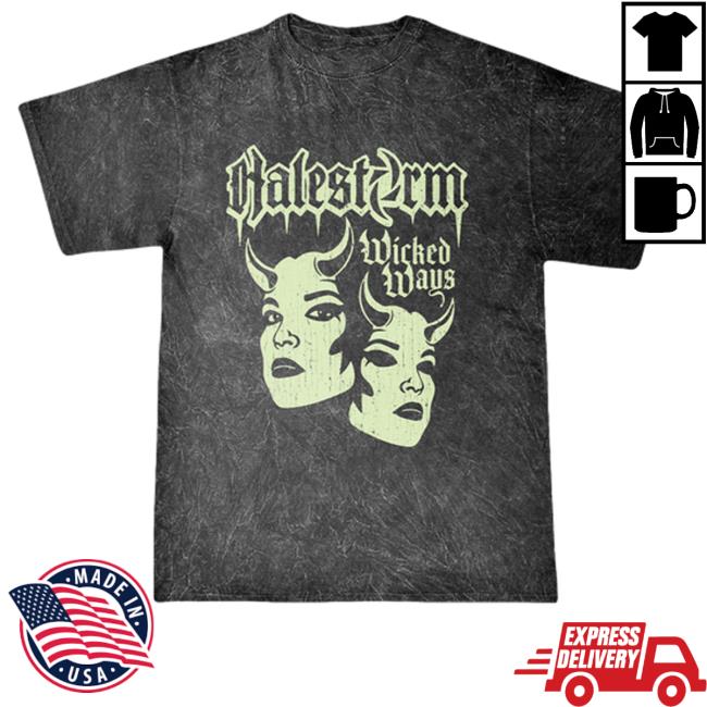 Halestorm Rocks Merch Wicked Ways Glow In The Dark Top Shirt