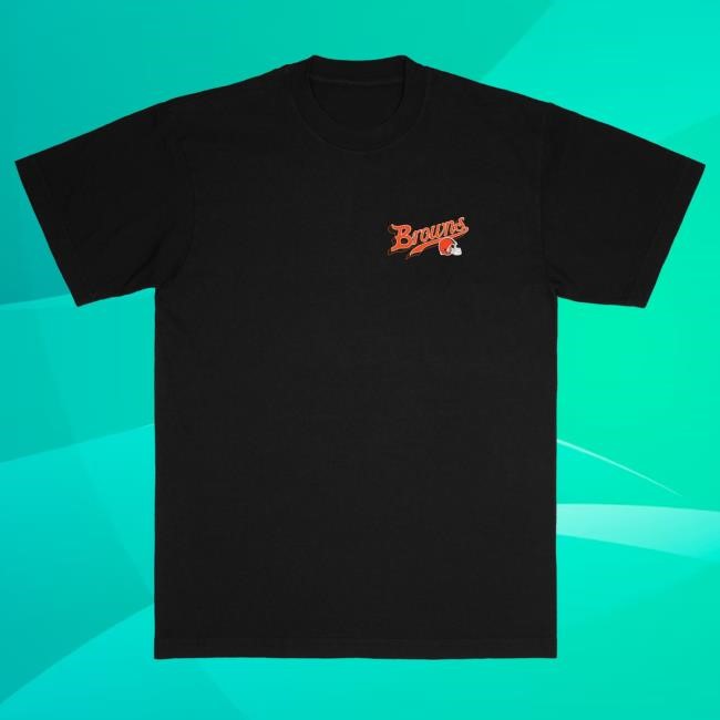 Official Unisex Born x Raised Black Cleveland Browns Pro Script Tshirt