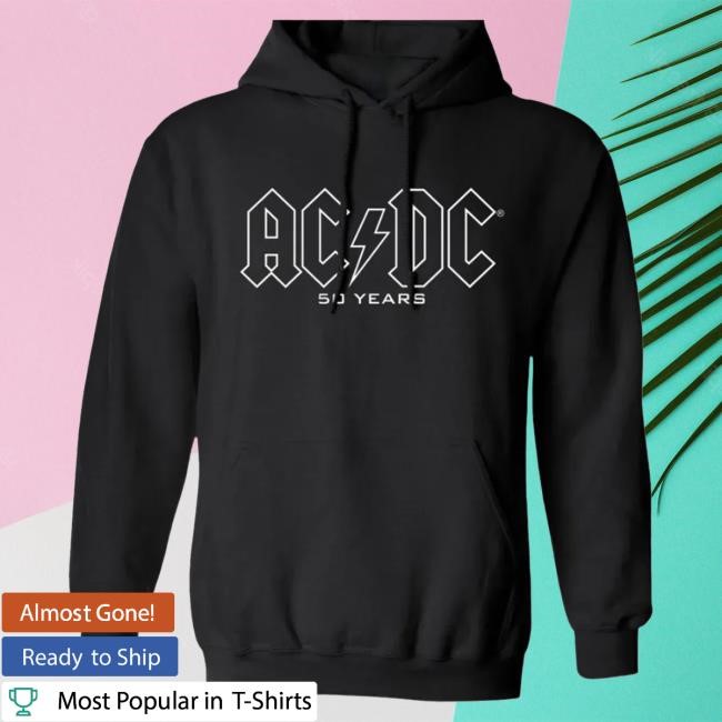 Official Ac Dc Merch Store 50 Years of AC/DC Logos Hoodies Ac Dc Shop Acdc Clothing