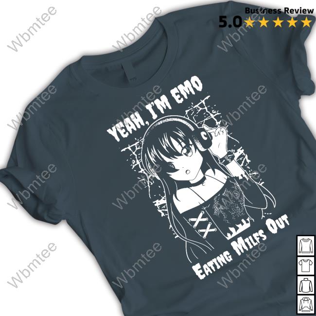 Got Funny Merch Yeah I'm Emo Eating Milfs Out Crewneck Sweatshirt