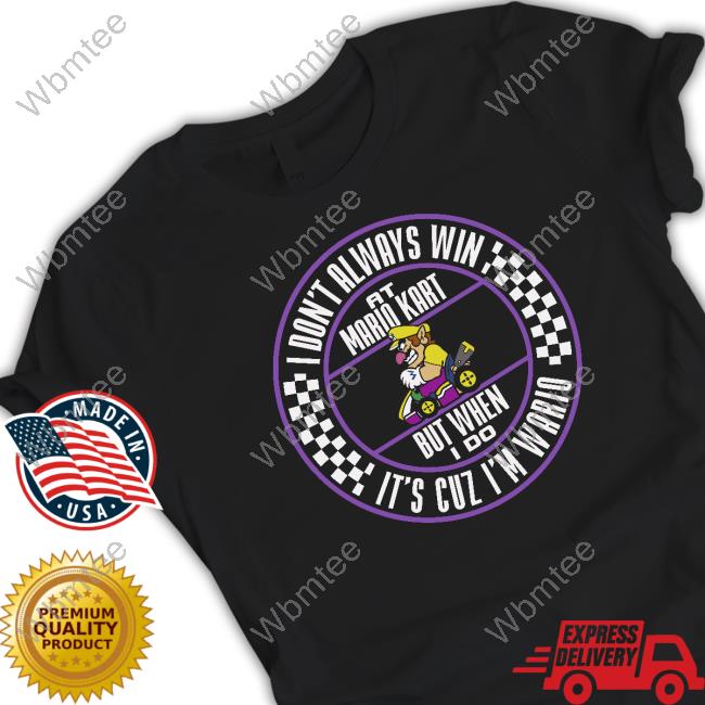 Official Nintendo Mario Kart Wario When I Win Circle Text Shirt 2024