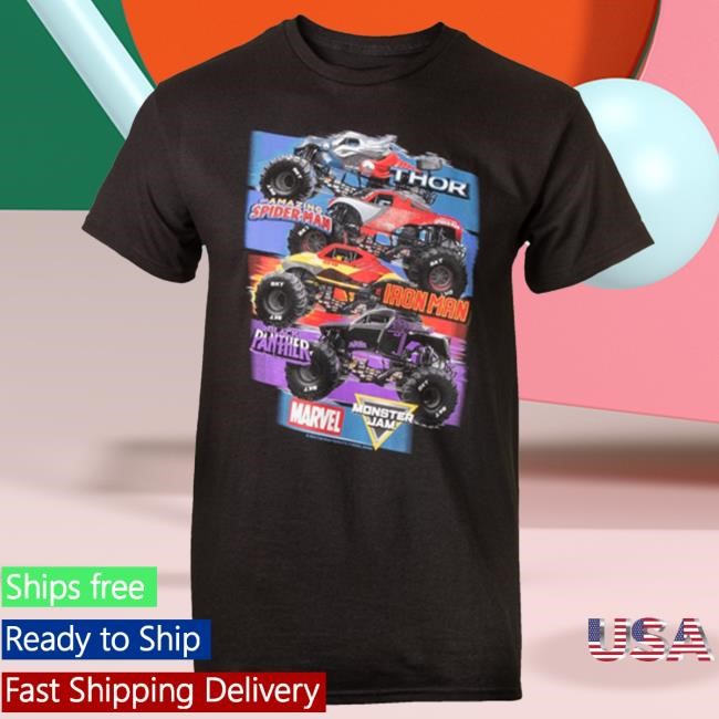 Monsterjamsuperstore New! Monster Jam Marvel Truck Tee Tee