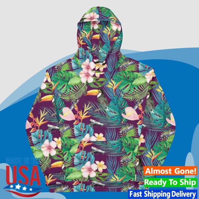 Official Liberty Maniacs Hibiscus Bang Bang Hawaiian Aop Pullover Sweatshirt 3D All Over Print Libertymaniacs